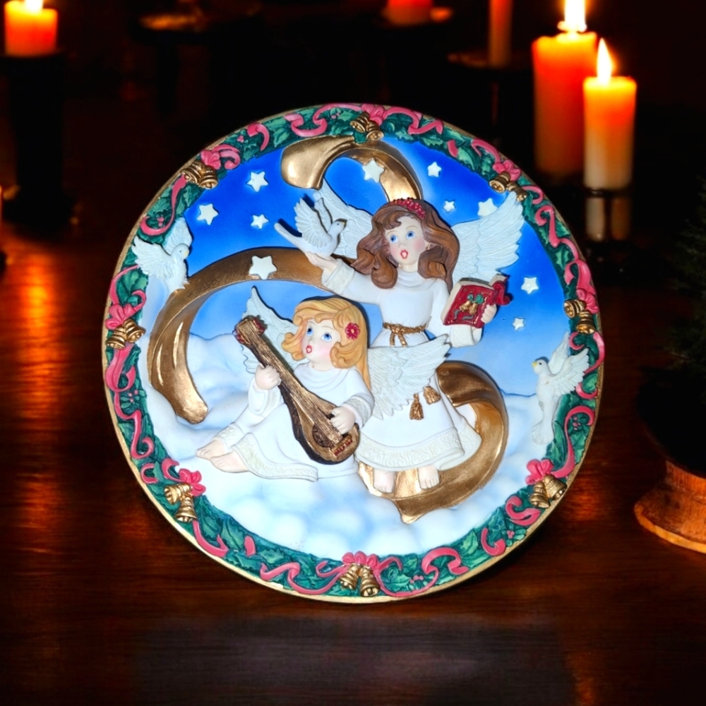 BRADFORD 1997 Decoratic 'Heavenly Chorus' Collectors Musical Angel Plate